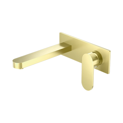 Ecco Wall Basin/Bath Mixer Brushed Gold