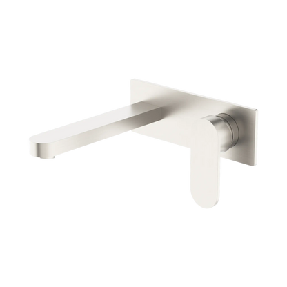 Ecco Wall Basin/Bath Mixer Brushed Nickel