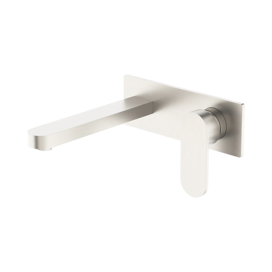 Ecco Wall Basin/Bath Mixer Brushed Nickel