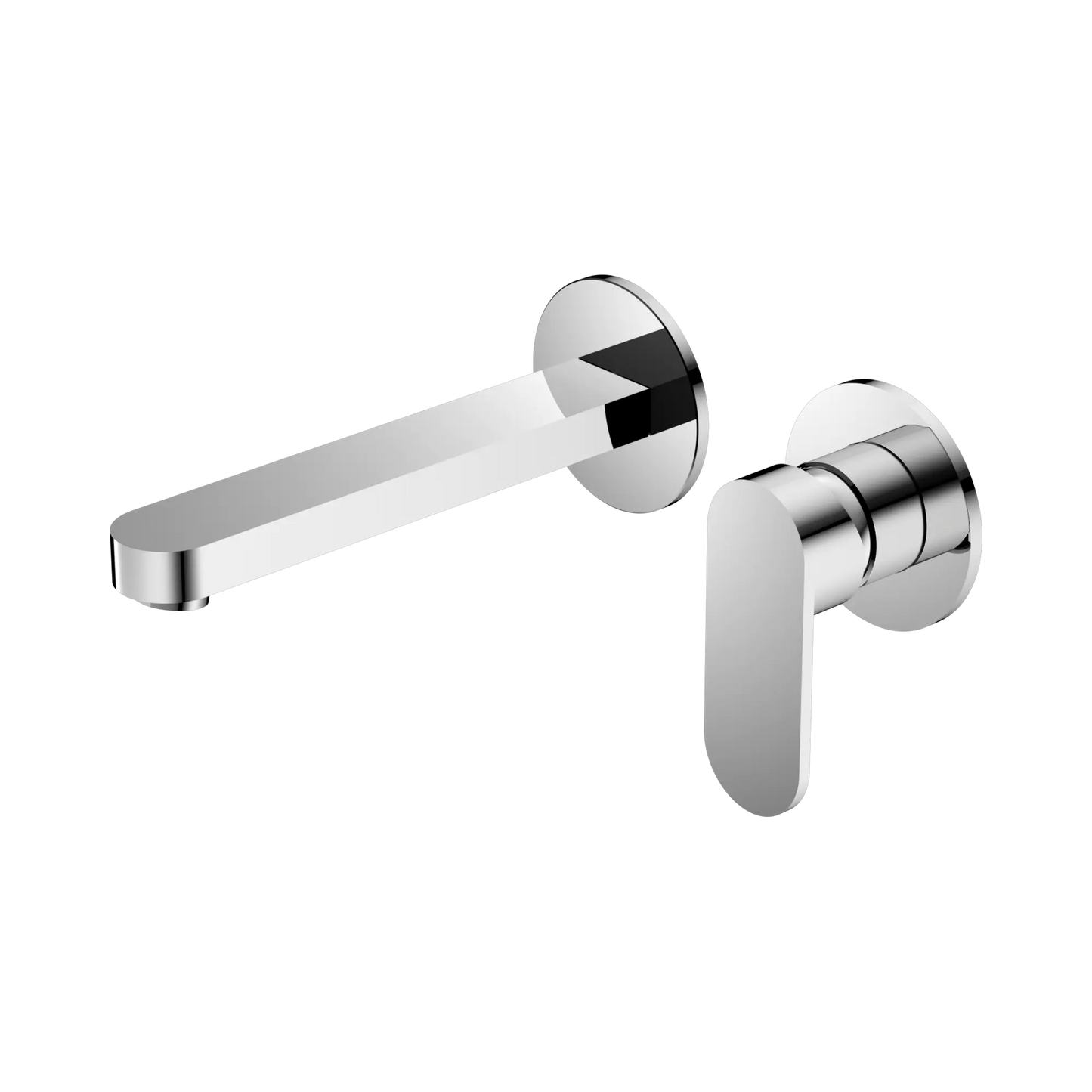 Ecco Wall Basin/Bath Mixer Separate Back Plate Chrome