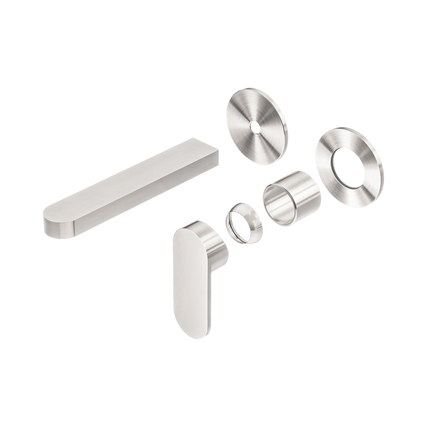 Ecco Wall Basin/Bath Mixer Separate Back Plate Trim Kits Only Brushed Nickel