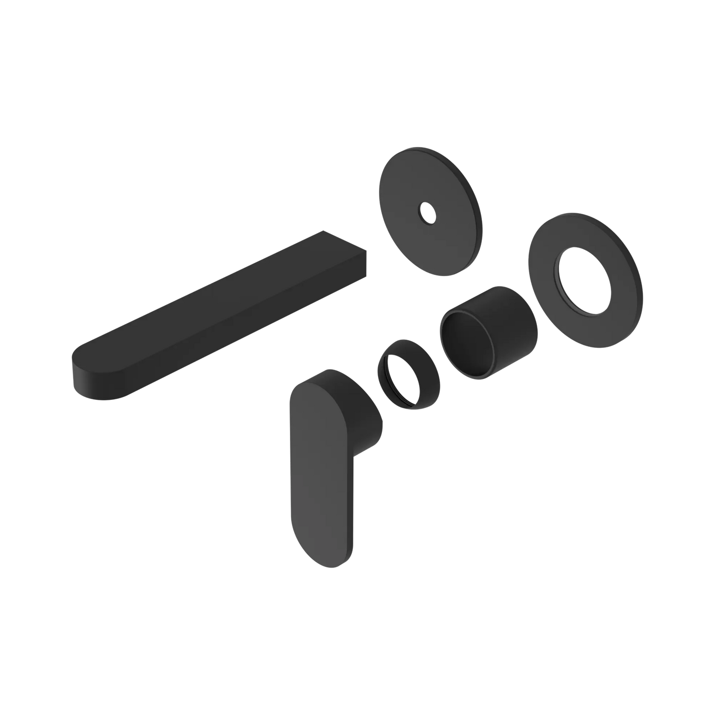 Ecco Wall Basin/Bath Mixer Separate Back Plate Trim Kits Only Matte Black