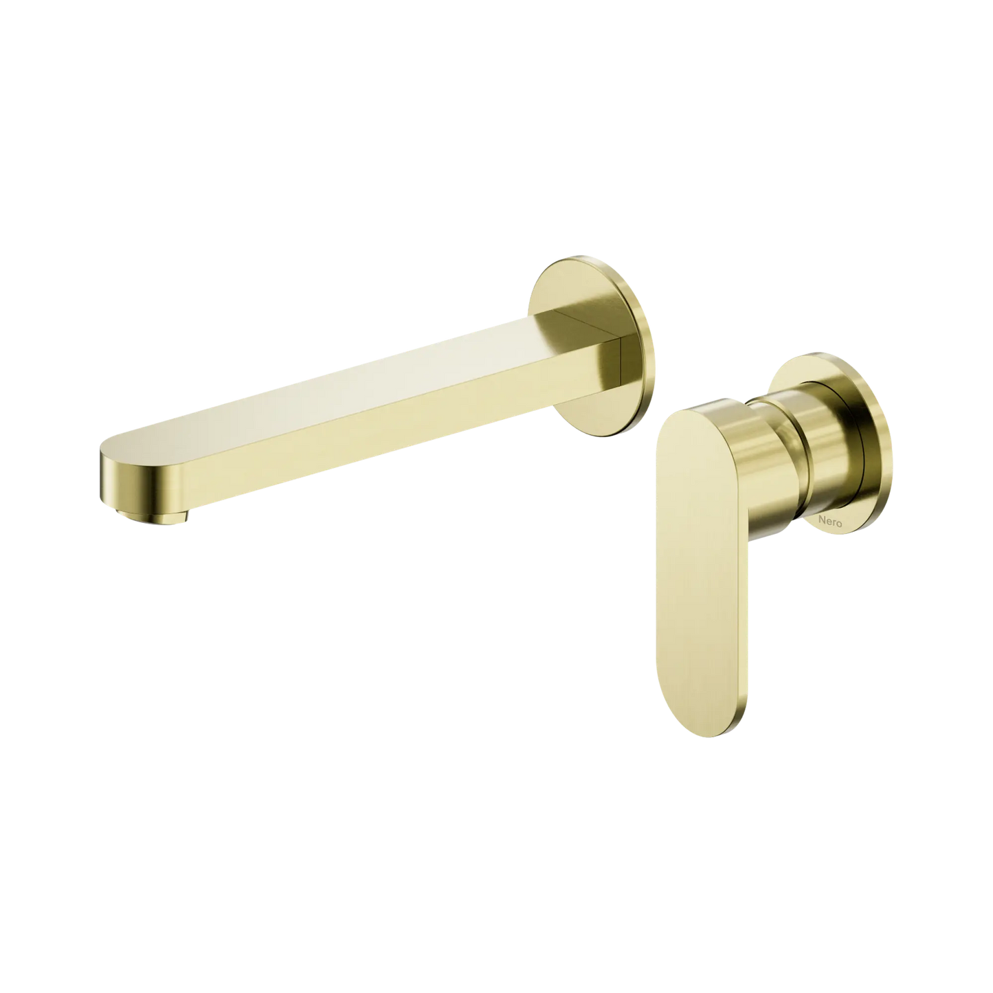 Ecco Wall Basin/Bath Mixer Separate Back Plate 60mm Brushed Gold