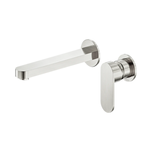 Ecco Wall Basin/Bath Mixer Separate Back Plate 60mm Brushed Nickel
