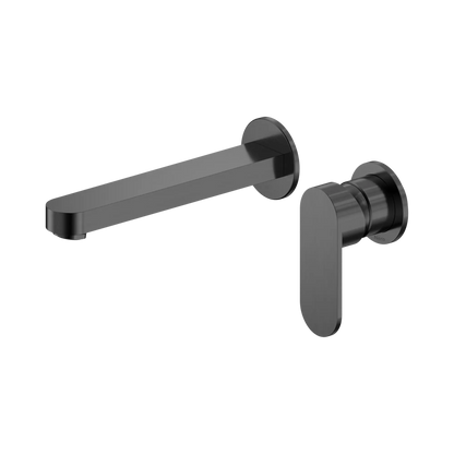 Ecco Wall Basin/Bath Mixer Separate Back Plate 60mm Gun Metal