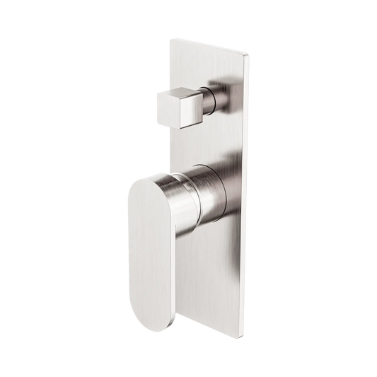 Ecco Shower Mixer With Diverter Brushed Nickel
