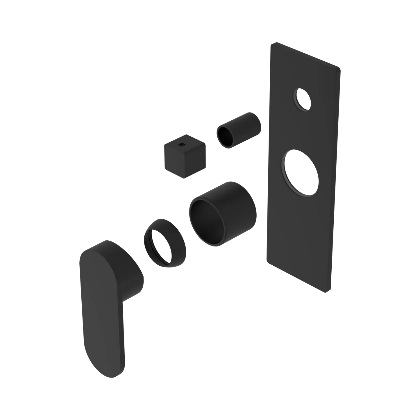 Ecco Shower Mixer With Diverter Trim Kits Only Matte Black