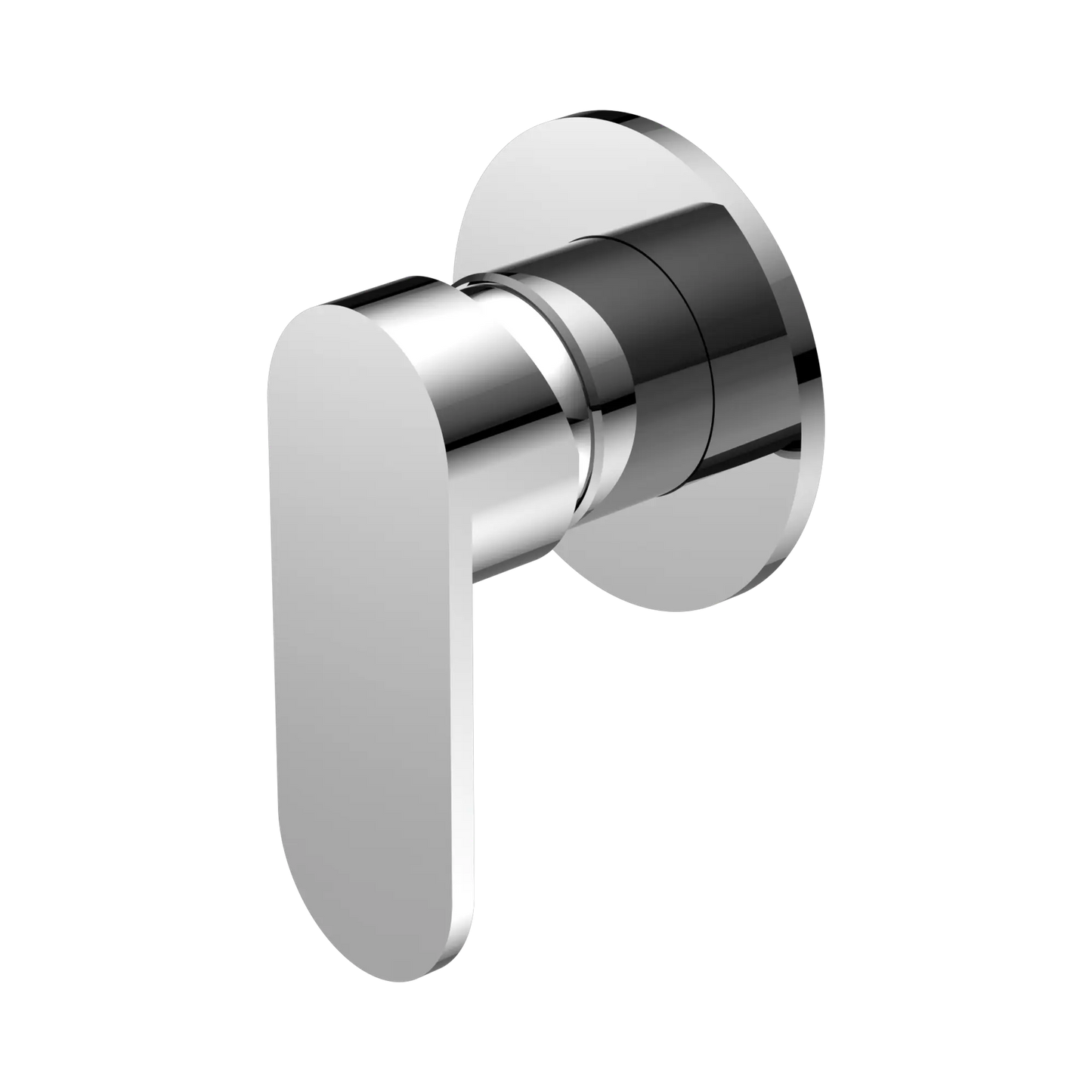 Ecco Shower Mixer 80mm Round Plate Chrome