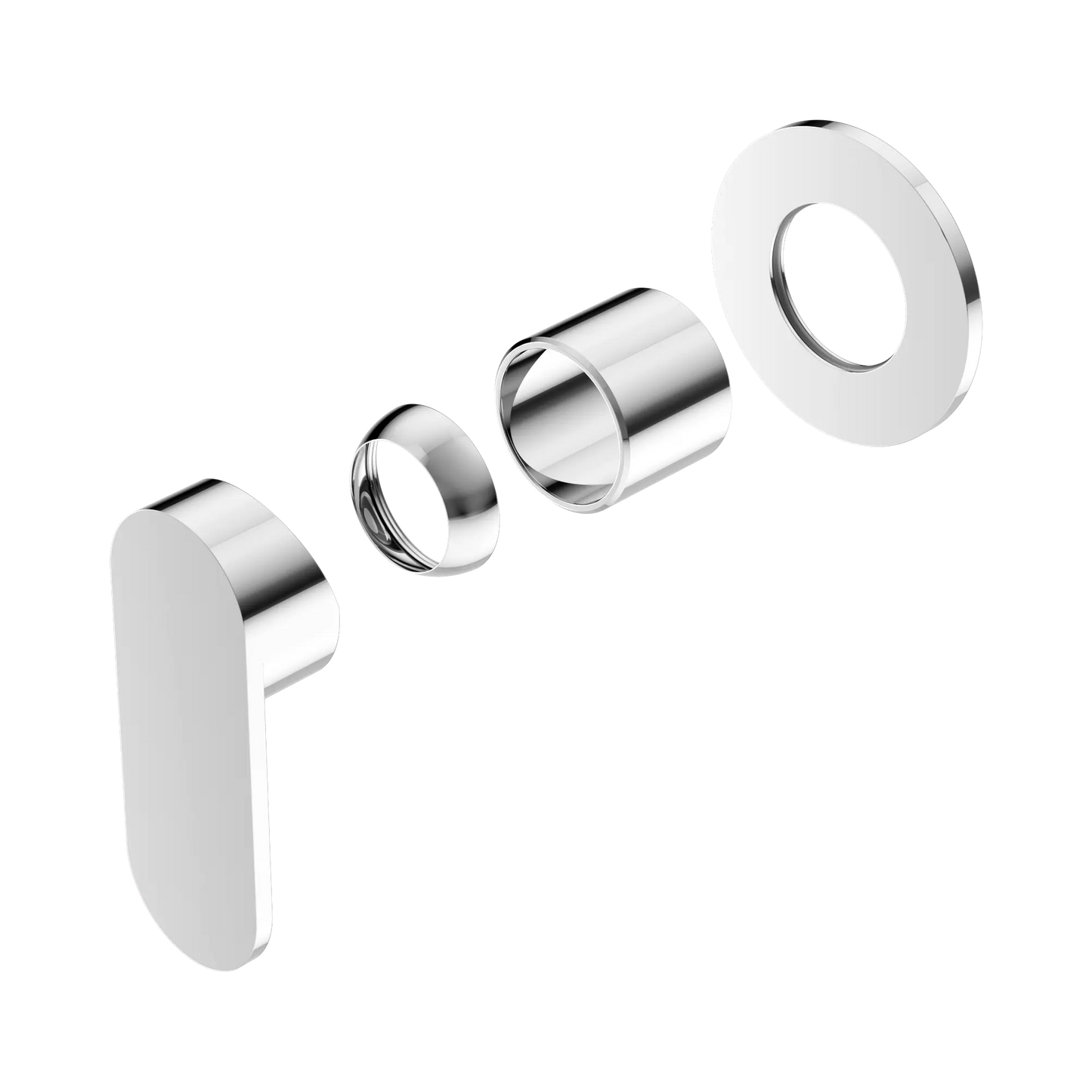 Ecco Shower Mixer 80mm Round Plate Trim Kits Only Chrome