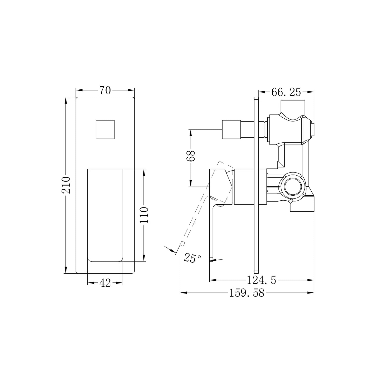 Celia Shower Mixer With Diverter Brushed Nickel