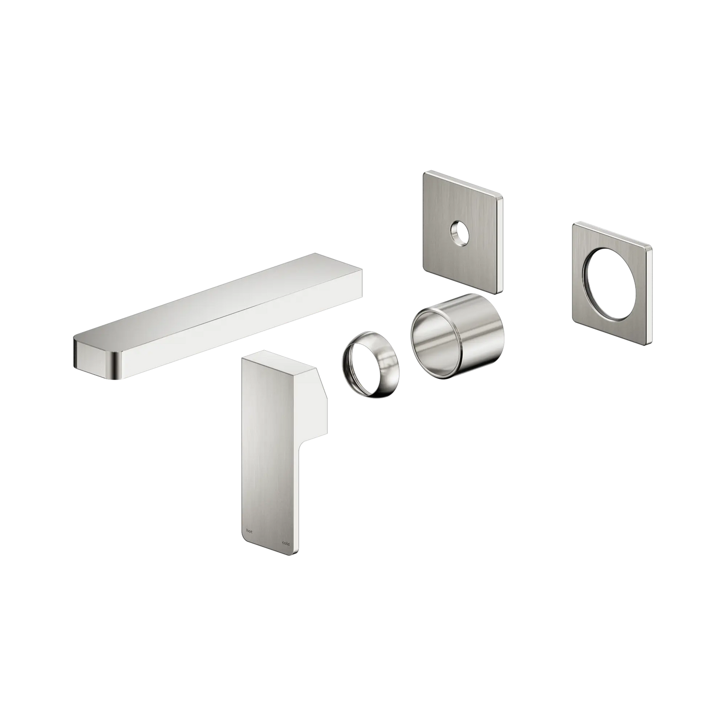 Celia Wall Basin/Bath Mixer Separate Back Plate Trim Kits Only Brushed Nickel