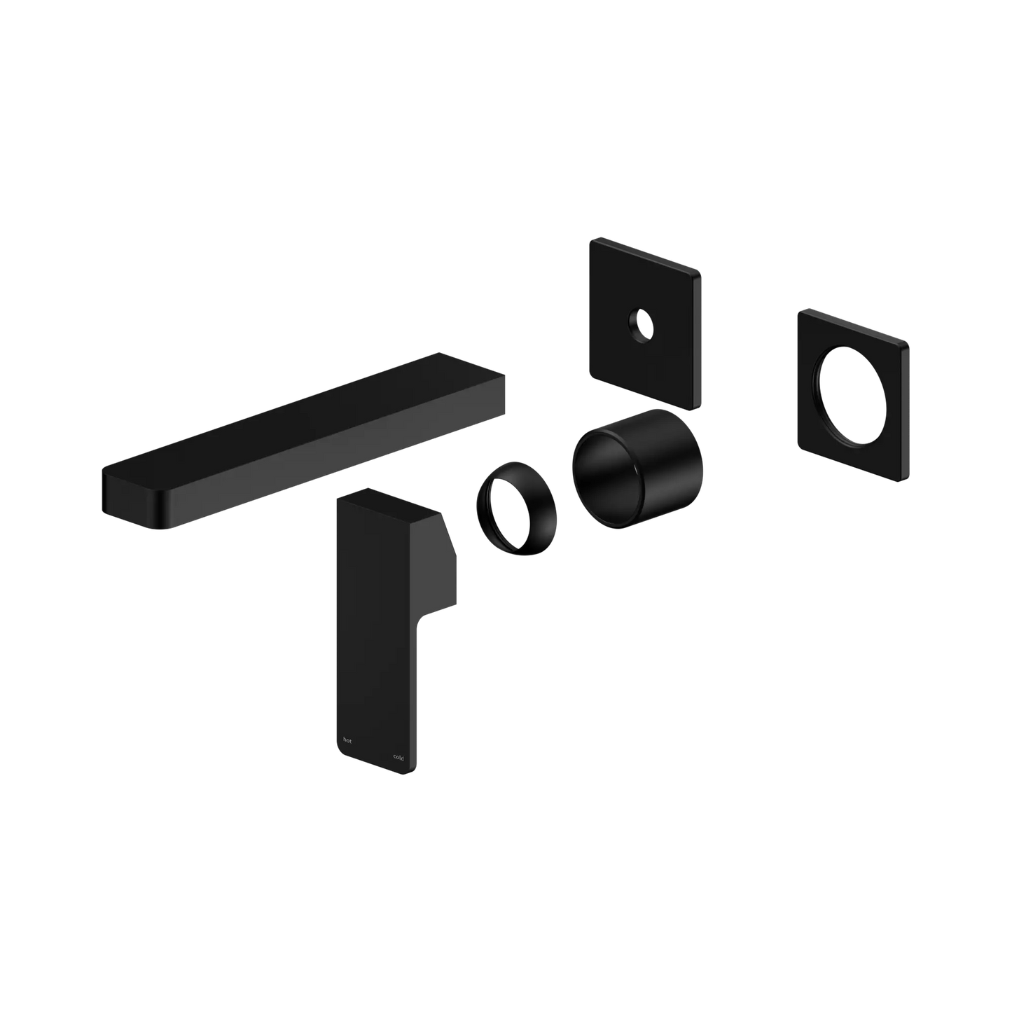 Celia Wall Basin/Bath Mixer Separate Back Plate Trim Kits Only Matte Black