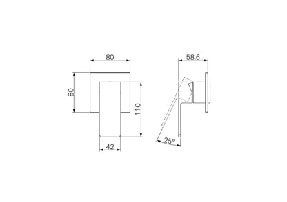Nero Celia Shower Mixer With Diverter Trim Kits Only Brushed Nickel