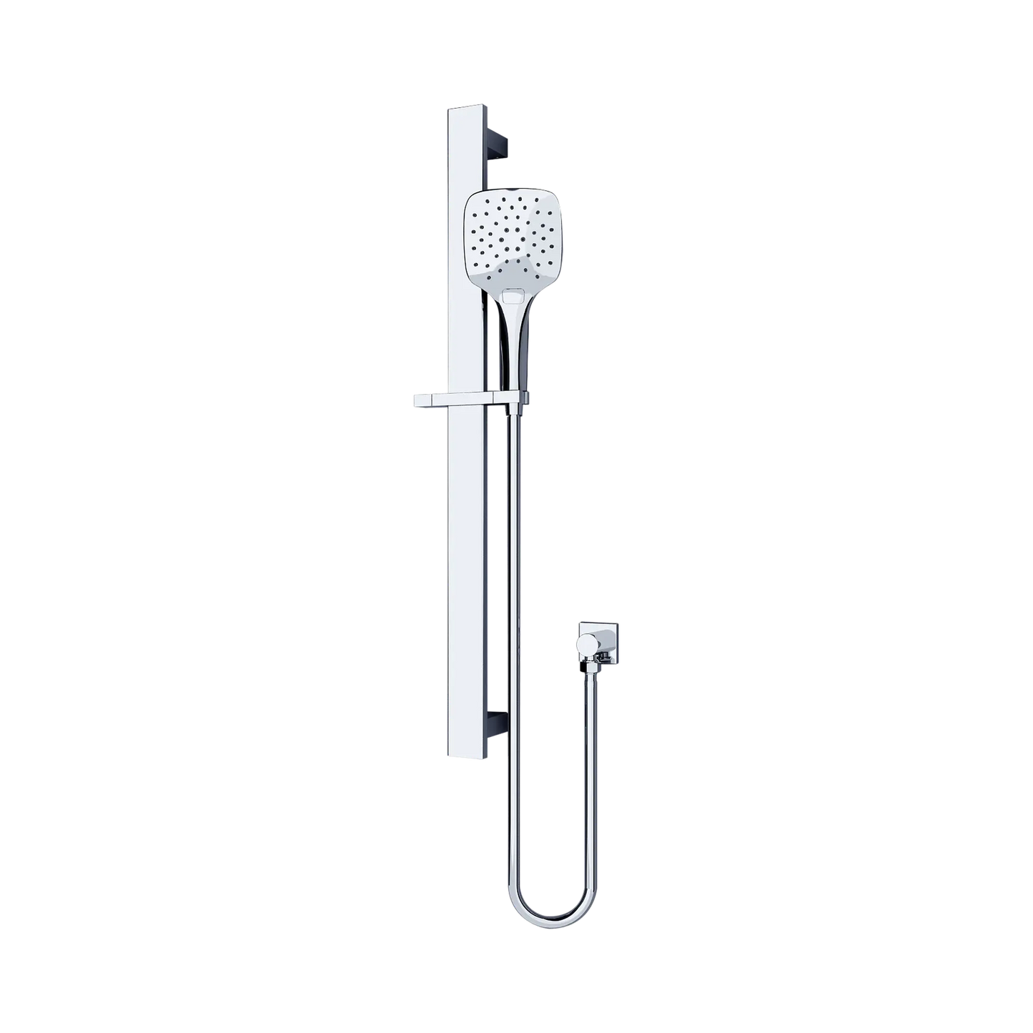 Rain Square 3 Function Shower Rail Chrome