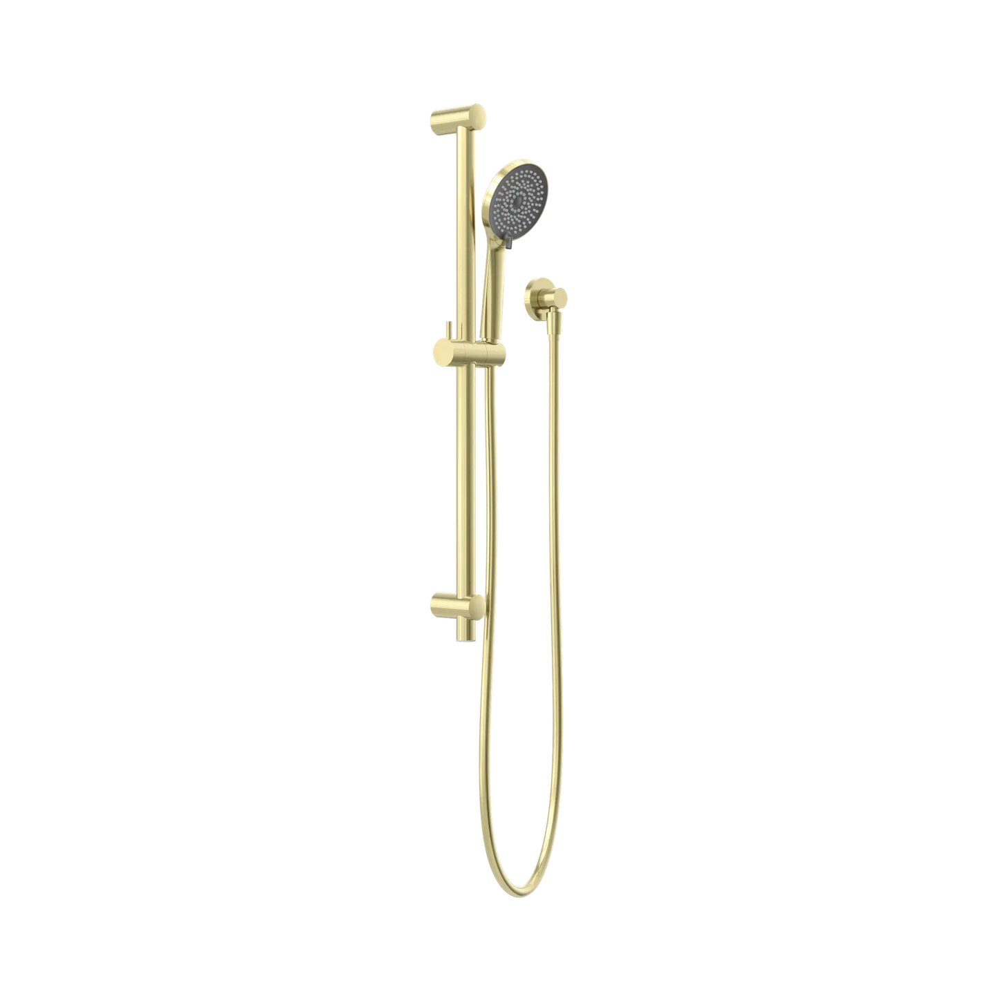 Round Metal Project Rail Shower Brushed Gold