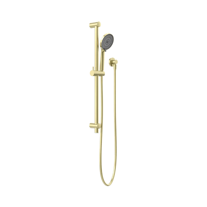 Round Metal Project Rail Shower Brushed Gold