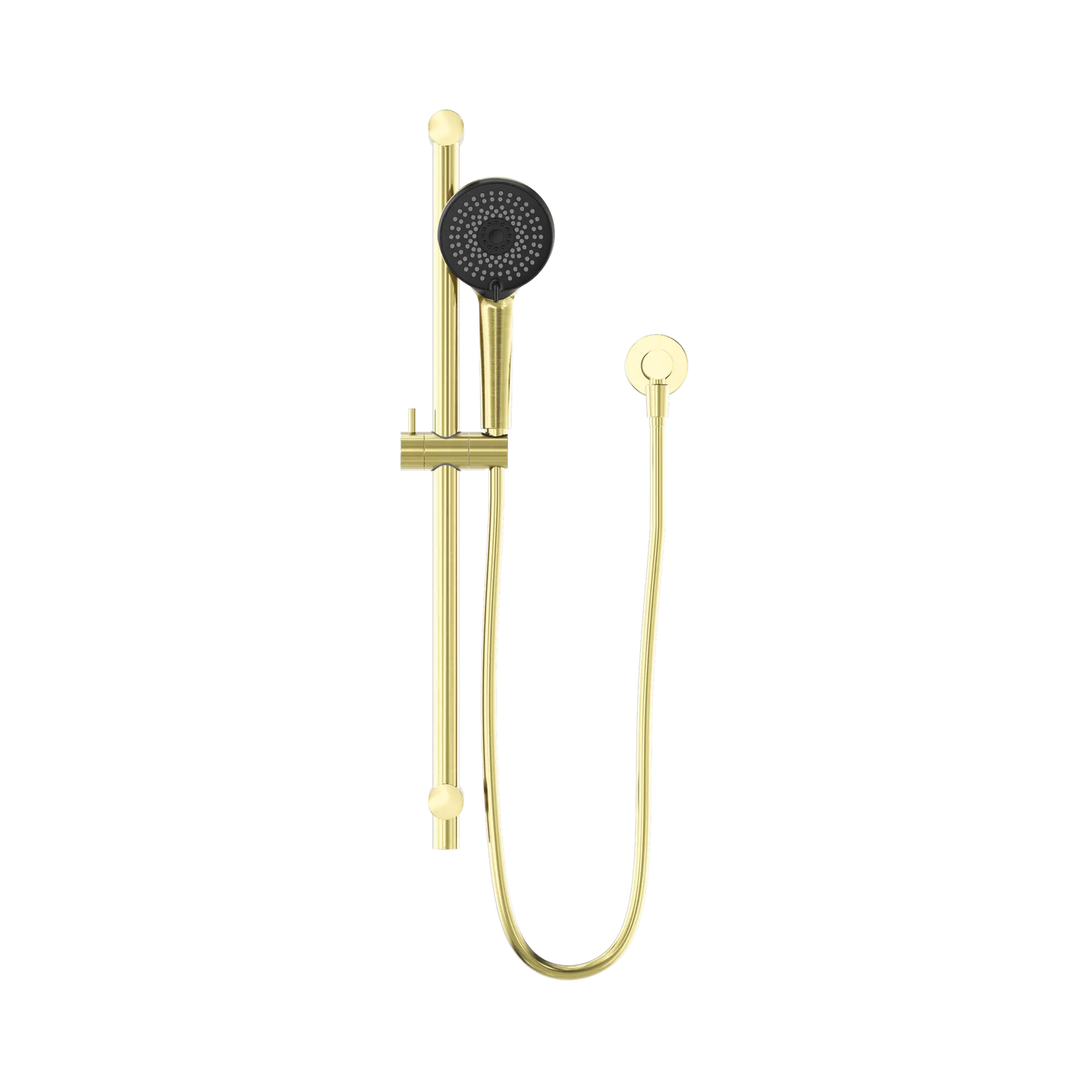 Round Metal Project Rail Shower Brushed Gold