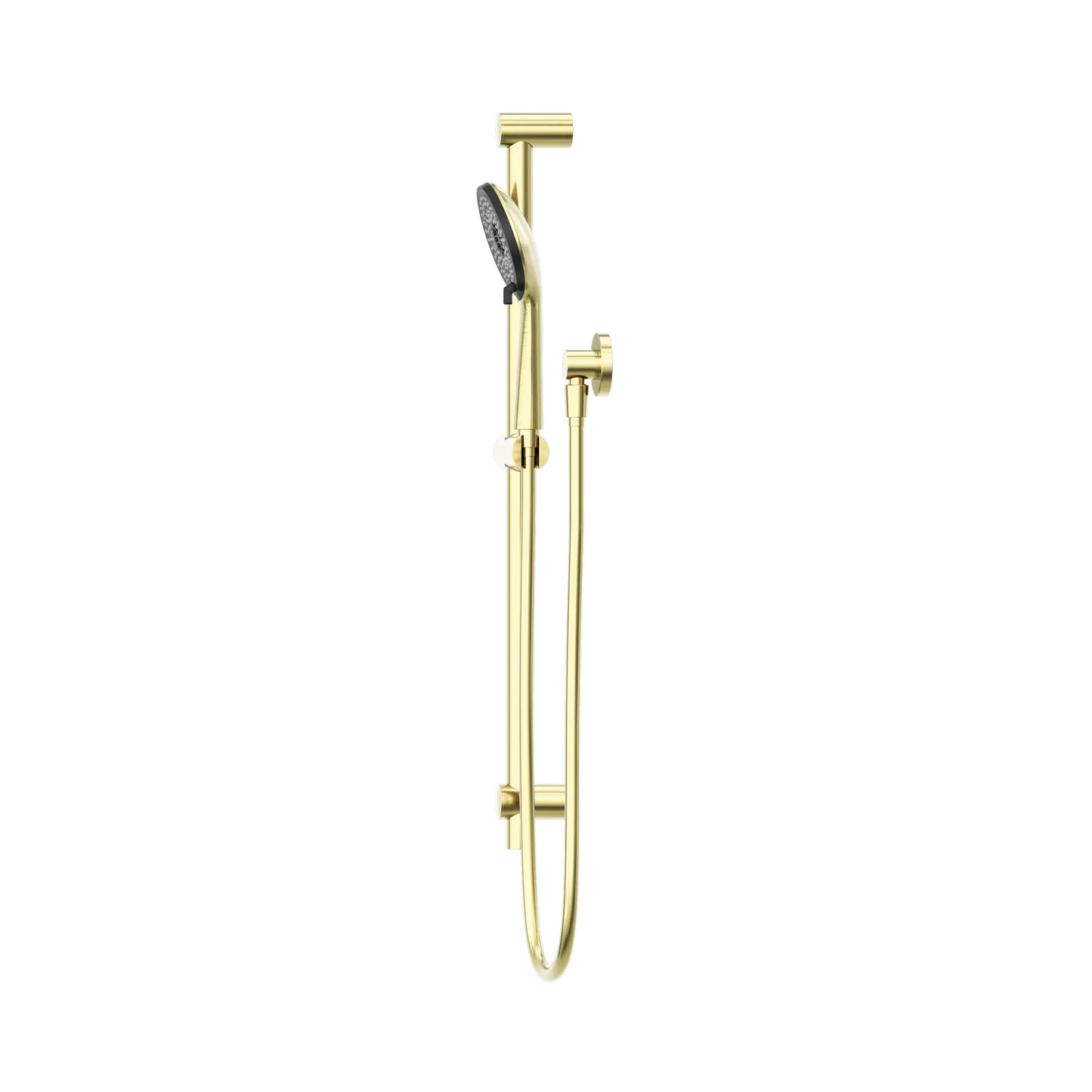 Round Metal Project Rail Shower Brushed Gold