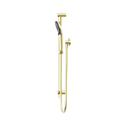 Round Metal Project Rail Shower Brushed Gold