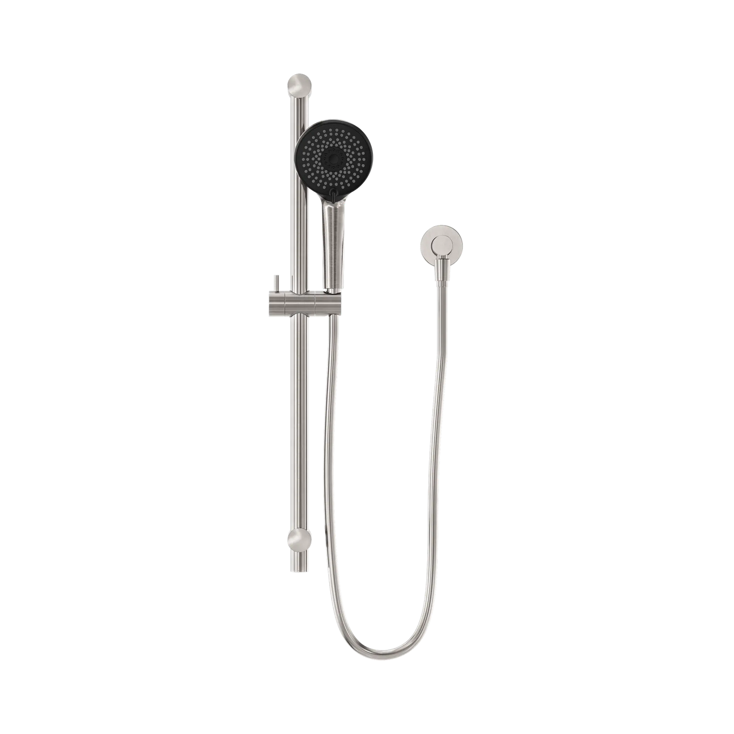 Round Metal Project Rail Shower Brushed Nickel