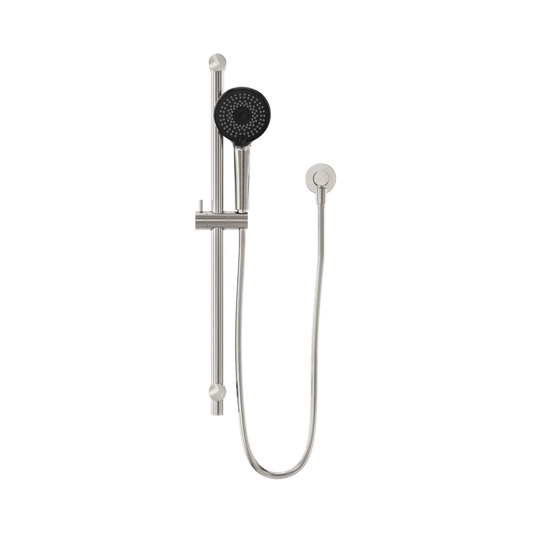 Round Metal Project Rail Shower Brushed Nickel