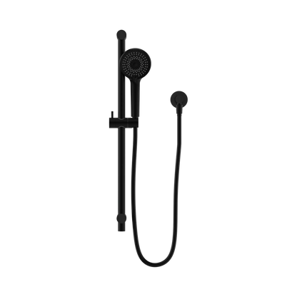 Round Metal Project Rail Shower Matte Black