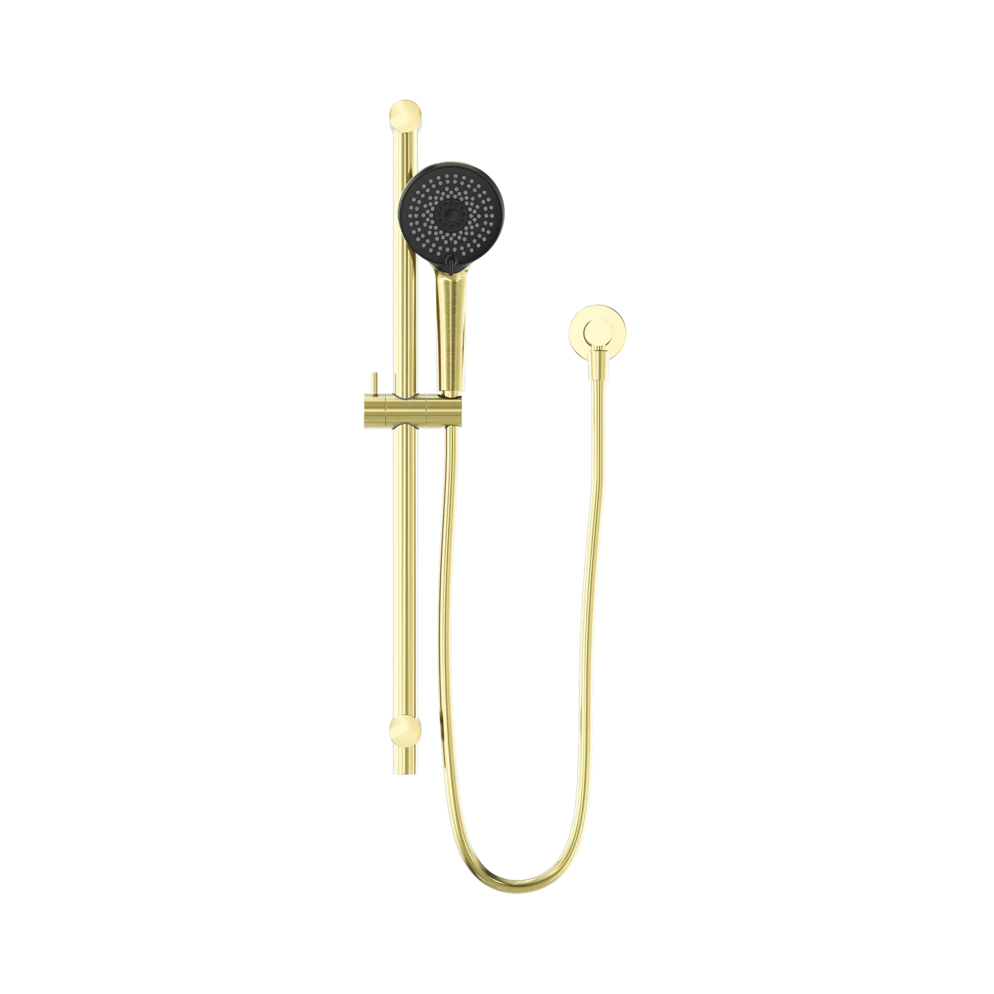 Round Metal Project Shower Rail 4 Star Rating Brushed Gold