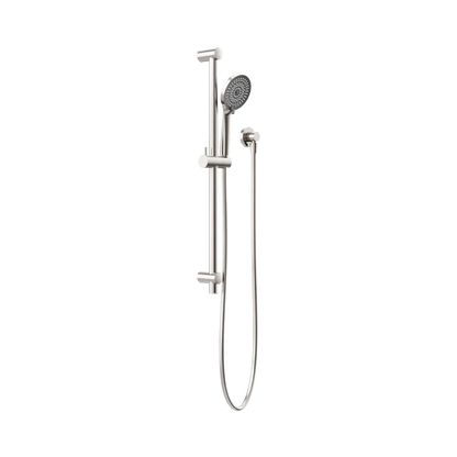 Round Metal Project Shower Rail 4 Star Rating Brushed Nickel