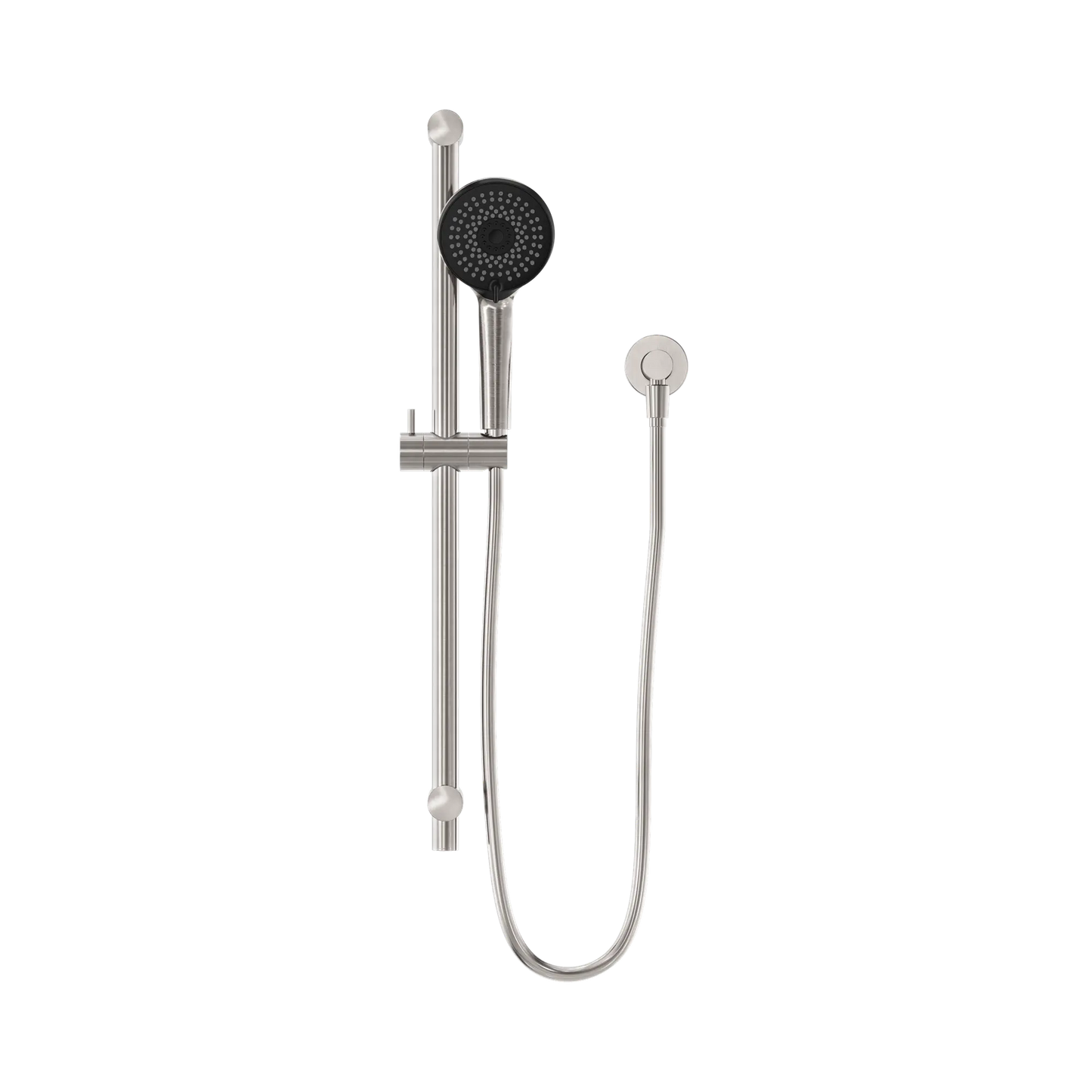Round Metal Project Shower Rail 4 Star Rating Brushed Nickel