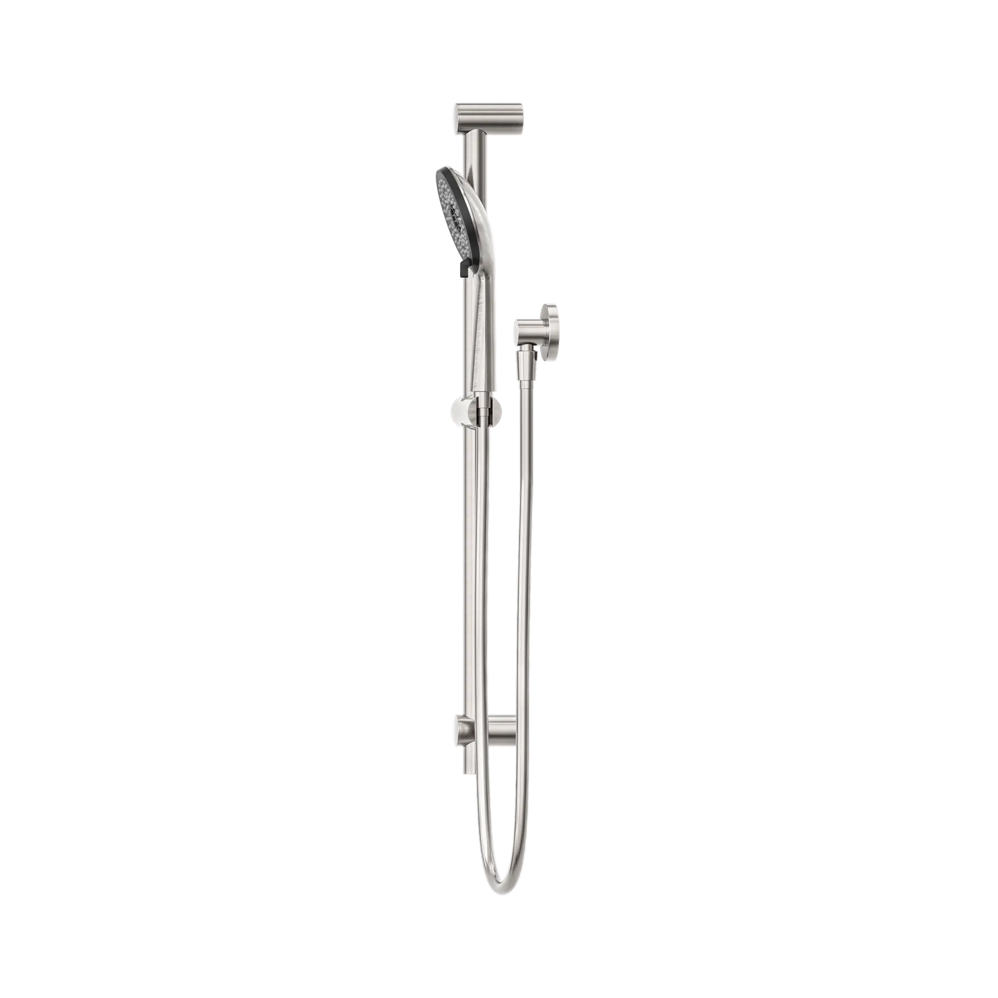 Round Metal Project Shower Rail 4 Star Rating Brushed Nickel