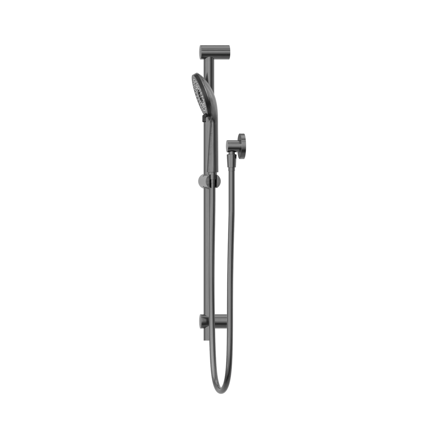 Round Metal Project Shower Rail 4 Star Rating Gun Metal