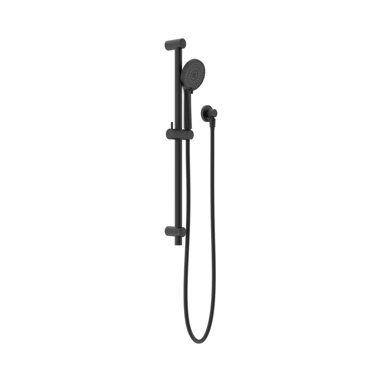 Round Metal Project Shower Rail 4 Star Rating Matte Black