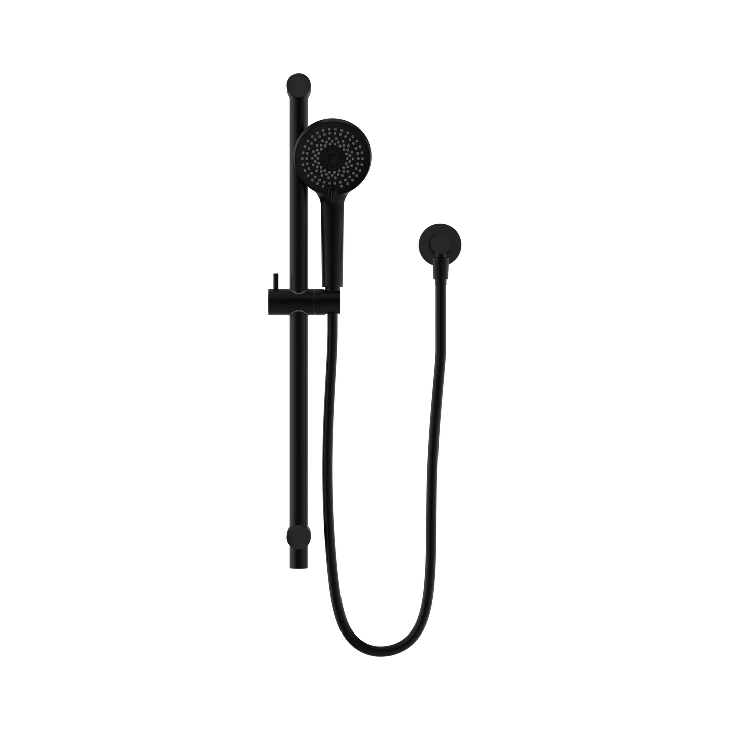 Round Metal Project Shower Rail 4 Star Rating Matte Black