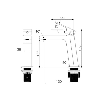 Bianca Basin Mixer Gun Metal