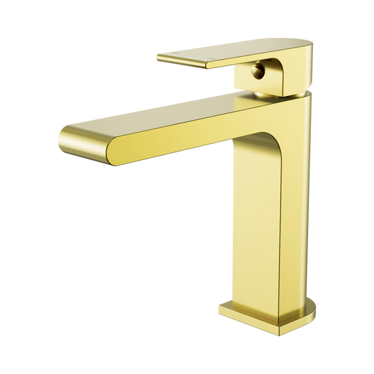Bianca Basin Mixer Straight Spout Brushed Gold