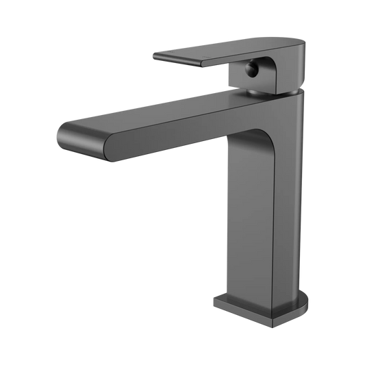 Bianca Basin Mixer Straight Spout Gun Metal