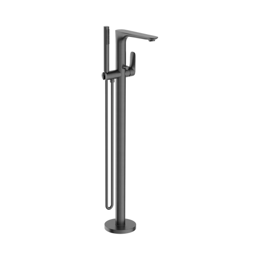 Bianca Freestanding Bath Mixer With Hand Shower Gun Metal
