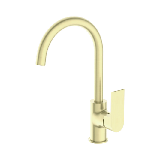 Bianca Kitchen Mixer Gooseneck Spout Brushed Gold