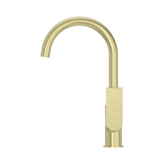 Bianca Kitchen Mixer Gooseneck Spout Brushed Gold