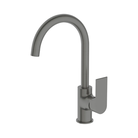 Bianca Kitchen Mixer Gooseneck Spout Gun Metal