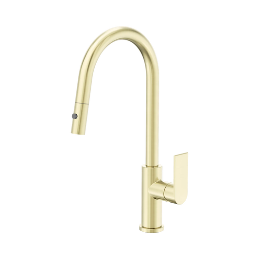 Bianca Pull Out Sink Mixer With Vegie Spray Function Brushed Gold
