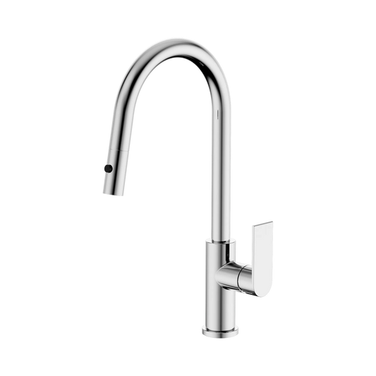 Nero Bianca Pull Out Sink Mixer With Vegie Spray Function Chrome