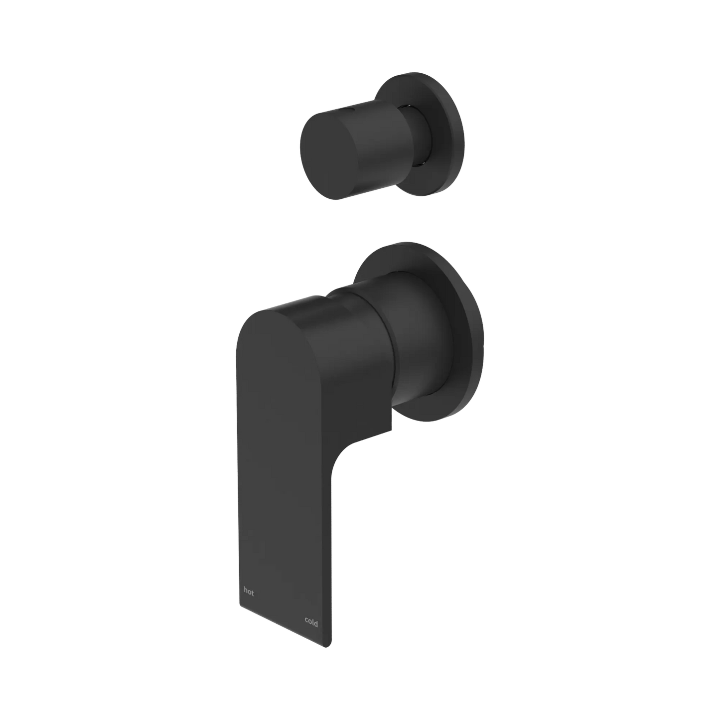 Bianca Shower Mixer With Diverter Separate Plate Matte Black
