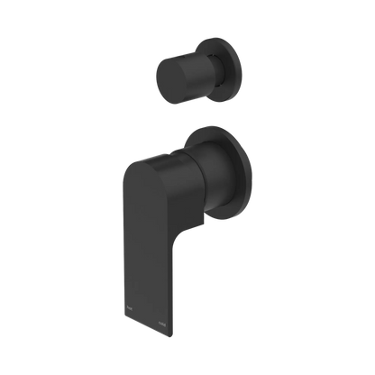 Bianca Shower Mixer With Diverter Separate Plate Matte Black