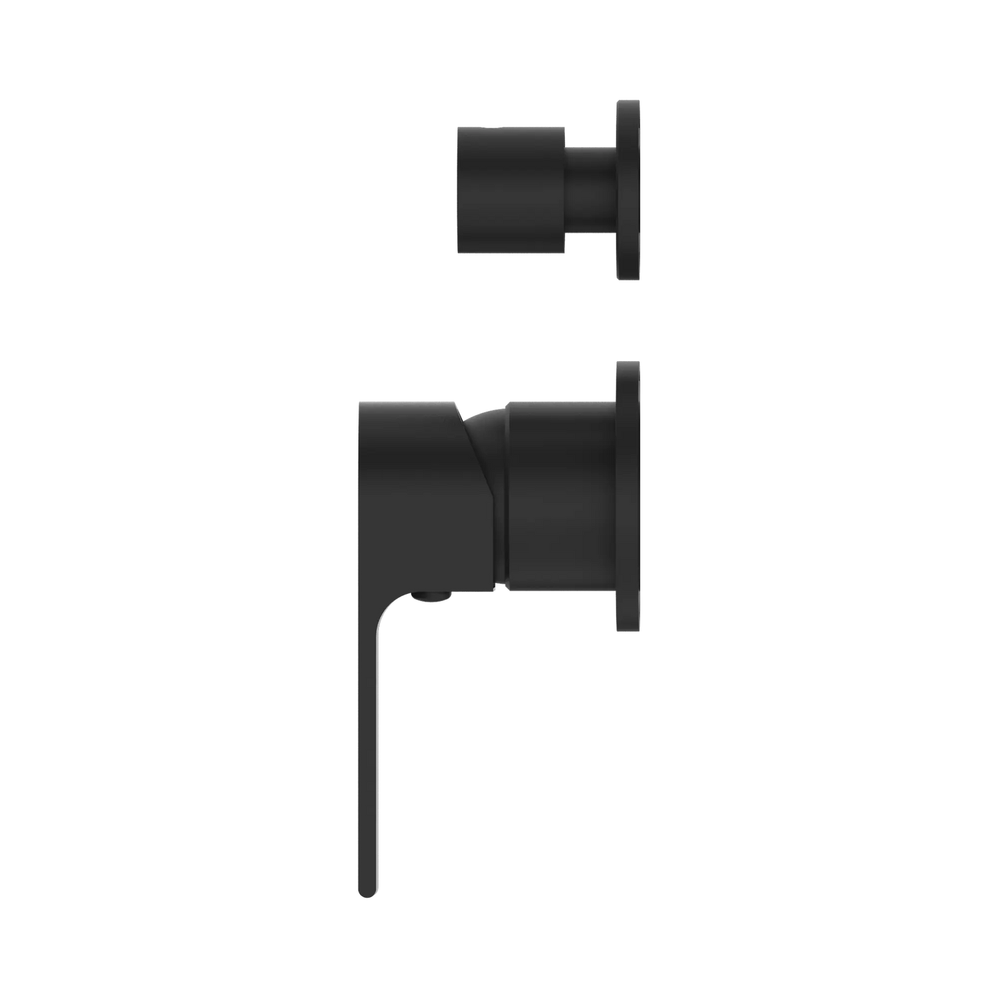 Bianca Shower Mixer With Diverter Separate Plate Matte Black