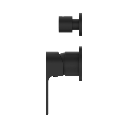 Bianca Shower Mixer With Diverter Separate Plate Matte Black