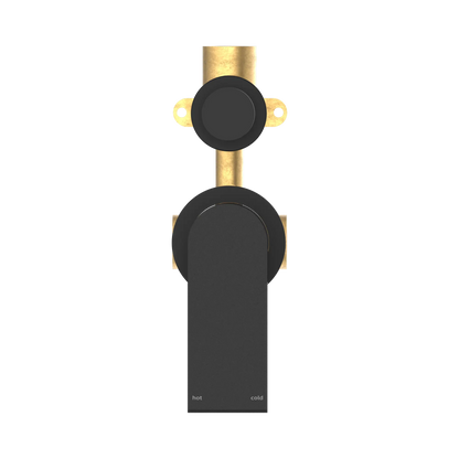 Bianca Shower Mixer With Diverter Separate Plate Matte Black