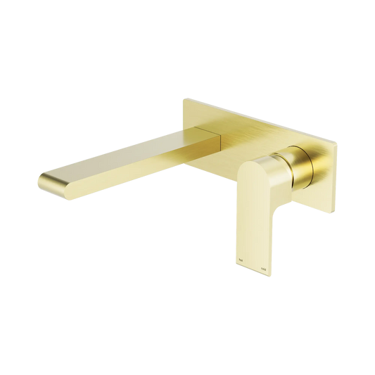Bianca Wall Basin/Bath Mixer 187mm Brushed Gold