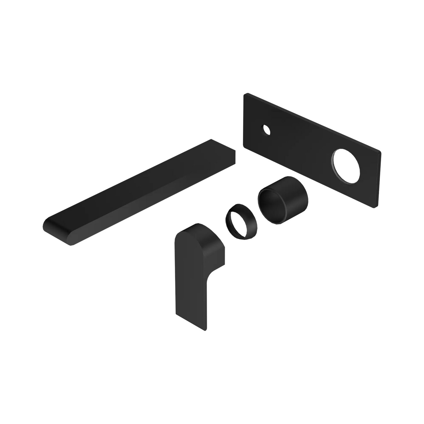 Bianca Wall Basin/Bath Mixer 230mm Trim Kits Only Matte Black