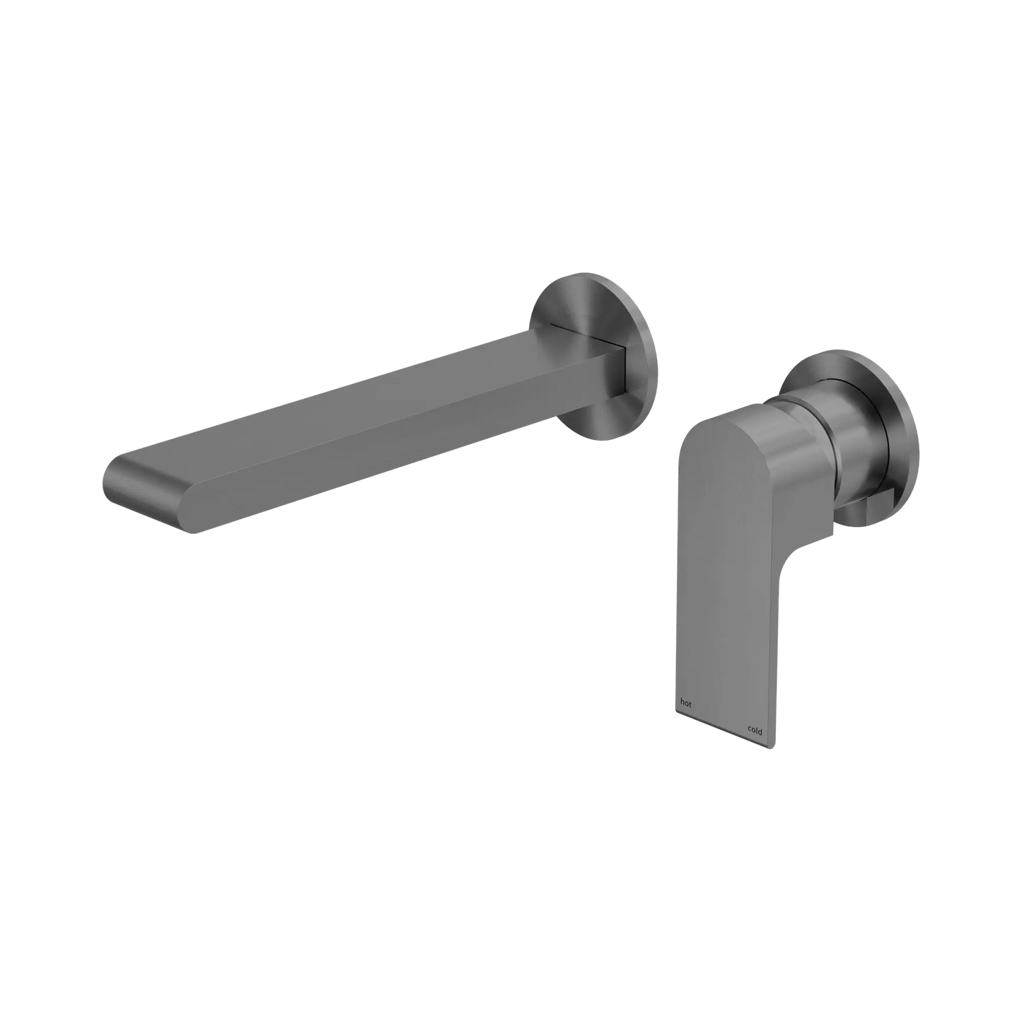 Bianca Wall Basin/Bath Mixer Separate Back Plate 187mm Gun Metal